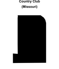 Country Club (Missouri) blank outline map