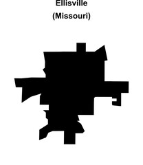 Ellisville (Missouri) blank outline map