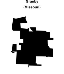 Granby (Missouri) blank outline map