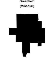 Greenfield (Missouri) blank outline map