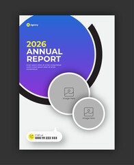 Brochure cover or annual report flyer for business agency