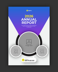 Brochure cover or annual report flyer for business agency
