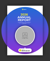Brochure cover or annual report flyer for business agency