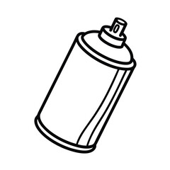 modern spray can line art