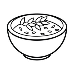 oatmeal black vector silhouette