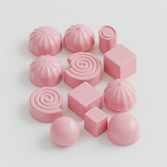 Obraz premium pink candy hearts
