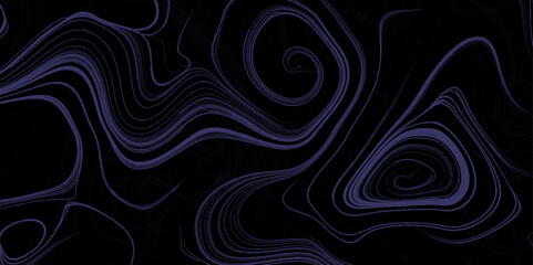 Topographic map lines, contour Bluck background. Geographic grid, gradient multicolor wave curve lines banner background design banner, print, leaflet. Vector...