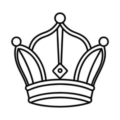 royal crown cap line art