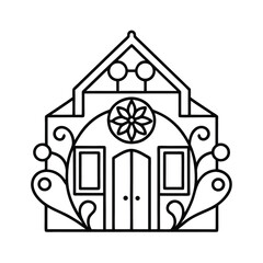 wall decal line art home décor vector 