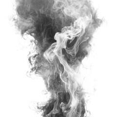 Fototapeta premium White smoke cloud isolated on transparent background. PNG. 