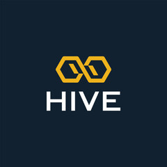 bee hive abstract logo template