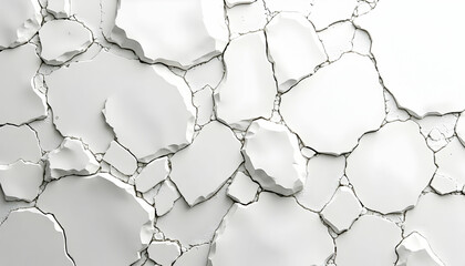 Cracked White Surface Texture Abstract Background