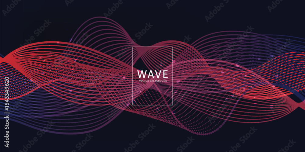 Poster abstract wave dynamic line background