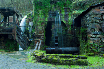 Water mill in Os Teixois, Taramundi, Asturias, Spain