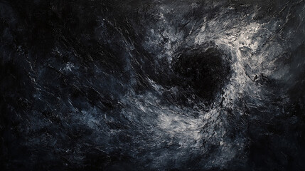 Into the Abyss A Monochromatic Study in Texture and Form