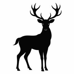 Naklejka premium deer silhouette vector illustration