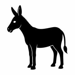 Fototapeta premium silhouette of a donkey