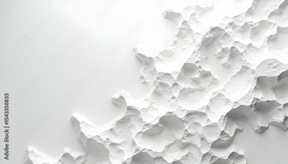 Poster abstract white texture with rough surface and smooth edge