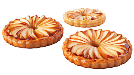 Pack Collection Pear Tarts Recipe  Baking set against transparent background