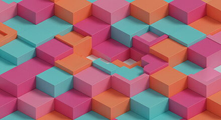 Obraz premium Retro Game Tile Grid Pattern