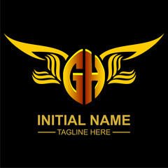 GH Golden Wing Emblem Logo