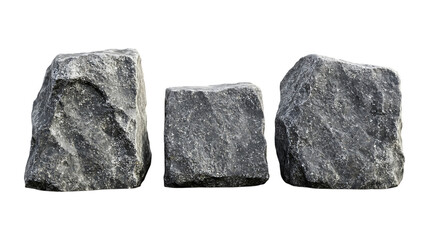 Pack Collection Grey Granite Paving Stones set against transparent background