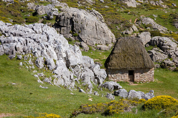 Braña in the Lakes of Saliencia, Asturias, Spain