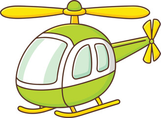 helicopter flying on white background