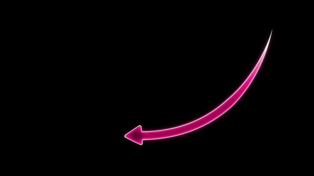 arrow rising transparent channel, right business growth arrow and graph chart. Abstract arrow growth chart of economy icon animation.