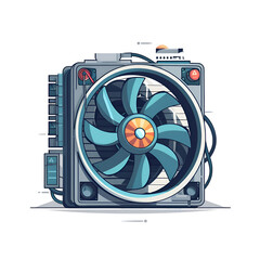 Powerful CPU Cooler. Efficient Computer Cooling System