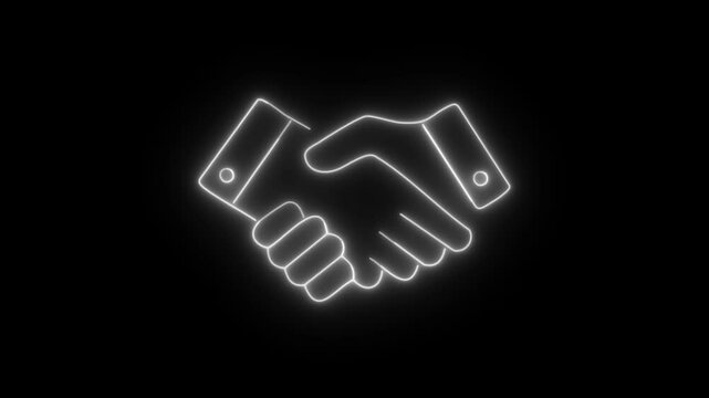 Handshake glyph icon. Voting, poll. Customizable illustration. Vector isolated outline drawing. Dealmaker icon for web, app, infographic, etc