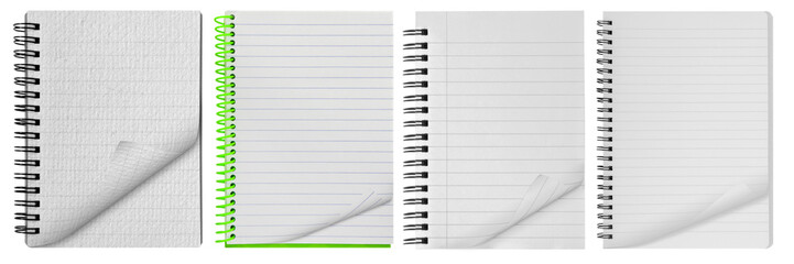 The collection isolated notebook of paper