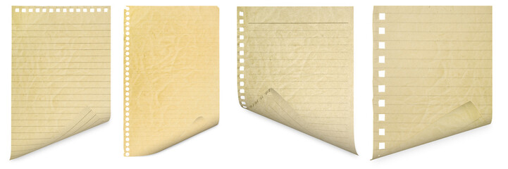 The collection isolated sheet of paper