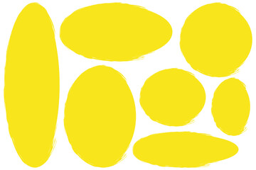 Grunge circles irregular forms. Rough paint edges textured surfaces uneven patterns bold smears.