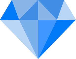 Blue diamond icon illustration