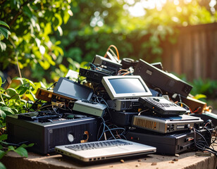 electronic waste such as computers, monitors and others