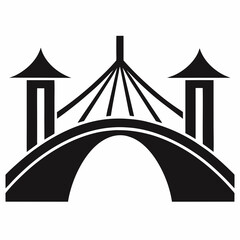 black and white tent