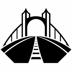 bridge silhouette vector