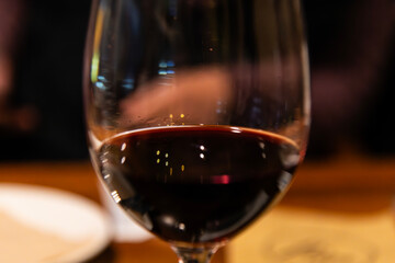 a glass of wine