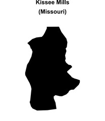 Kissee Mills (Missouri) blank outline map
