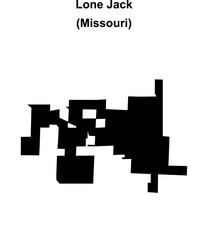 Obraz premium Lone Jack (Missouri) blank outline map