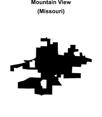 Mountain View (Missouri) blank outline map