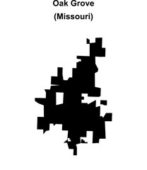 Oak Grove (Missouri) blank outline map