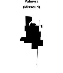 Palmyra (Missouri) blank outline map