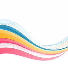 vector Minimalist cover template with vibrant perspective line wave in motion