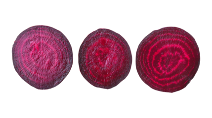 Pack Collection Beetroot Cross Sections set against transparent background