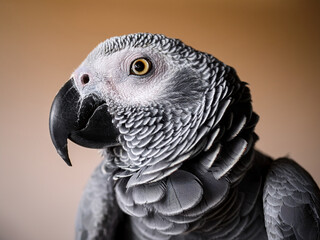 Obraz premium African Grey Parrot are not as colorful as other parrots. But African Grey Parrot are quite smart, just spend 15-20 hours training African African Grey Parrot to be able to imitate phrases