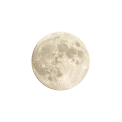 Keuken achterwand Volle maan Bright full moon isolated on transparent background   © rosen thal