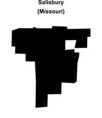 Obraz premium Salisbury (Missouri) blank outline map