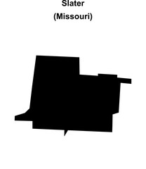 Slater (Missouri) blank outline map